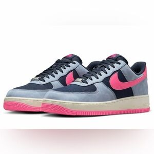 Nike Air Force 1 '07 LX in Dark Obsidian and Pink Blast New in Box. Unisex.